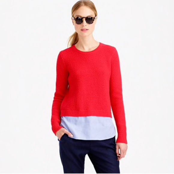 J. Crew Sweaters - J. Crew lambswool shirttail crew neck sweater